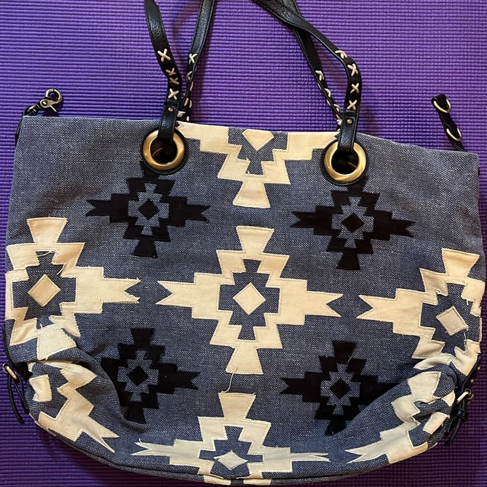 Lucky Brand blue canvas bag